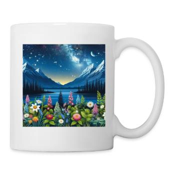Sternennacht im Alpengarten - Tasse - Weiß - Rechts