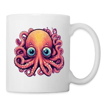 Süsser Tintenfisch Oktopus Geschenkidee - Tasse - Weiß - Rechts