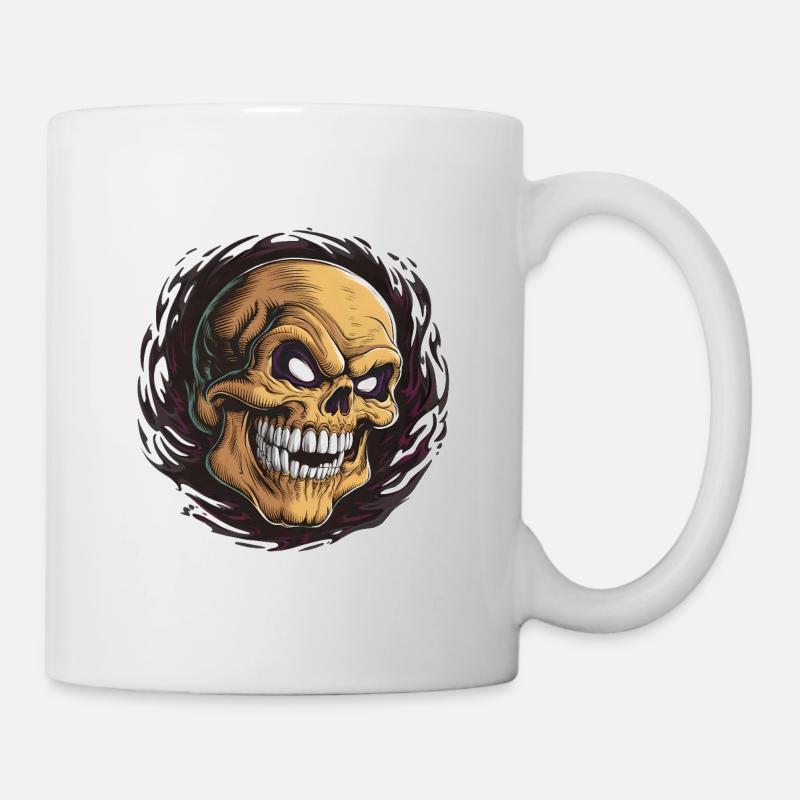 An amused skull - Mug - white