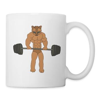 Culturiste - Mug blanc - blanc - Droite