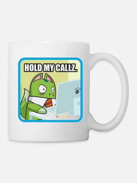 Lost Kitties Francis Hold My Callz Meme - Tasse - Weiß
