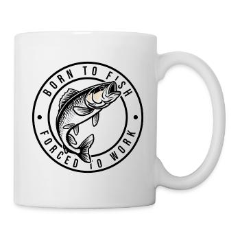 Né pour pêcher Angeln Fisch - Mug blanc - blanc - Droite