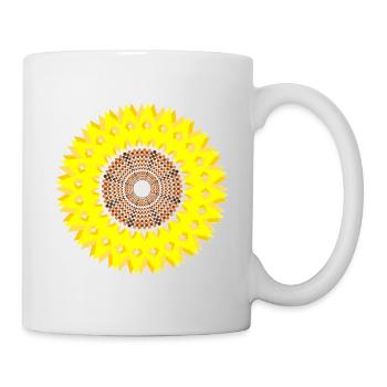 Sunflower Mandala - Mug - white - Right