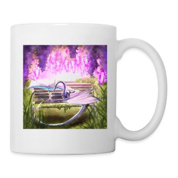 Zauberhafte Begegnung im Blütengarten - Tasse - Weiß - Rechts