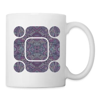 Purple Aztec Abstract - Mug - white - Right