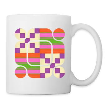 Abstrakte Geometrie: Das Spiel mit Formen und Farben - Tasse - Weiß - Rechts