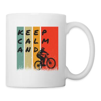 KEEP CALM AND BIKE! - Mug - white - Right