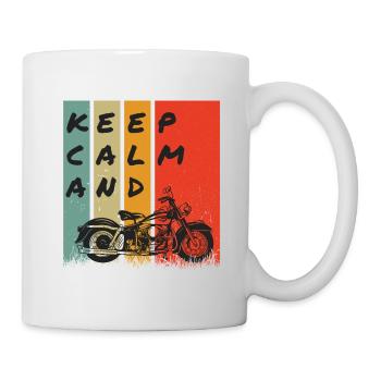 KEEP CALM AND RIDE! - Tasse - Weiß - Rechts