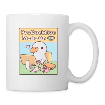 Mode Producktif Mignon Productif Duck sur Funny - Mug blanc - blanc - Droite