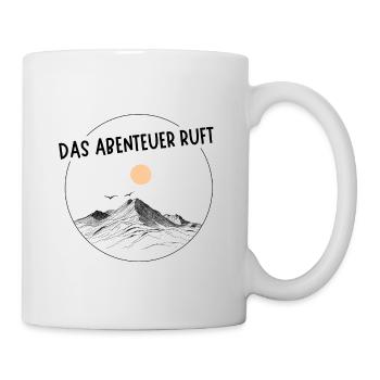 Der Berg ruft – Wanderlust, Berglauf & Klettern - Tasse - Weiß - Rechts