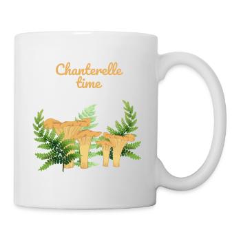Pfifferlinge im Wald - Tasse - Weiß - Rechts