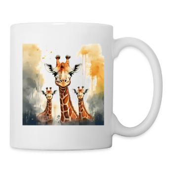 Giraffen Familie - Tasse - Weiß - Rechts