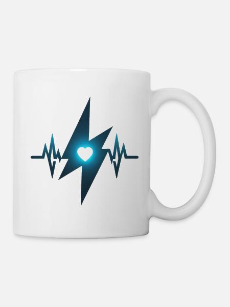 coup de foudre - Mug blanc - blanc
