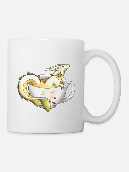 Weißer Tee Drache - Tasse - Weiß
