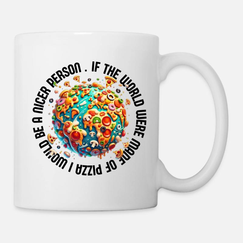 PizzaPlanet (en anglais) - Mug blanc - blanc