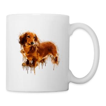 Dachshund Drawing - Mug - white - Right