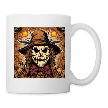 Portrait d'un effrayant épouvantail - Mug blanc - blanc - Droite