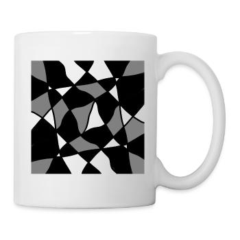 black and white geometric mosaic - Mug - white - Right