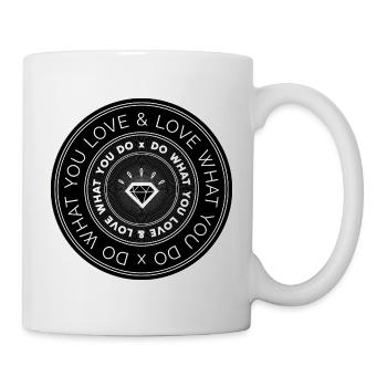 Do what you love and love what you do black and white - Mug - white - Right