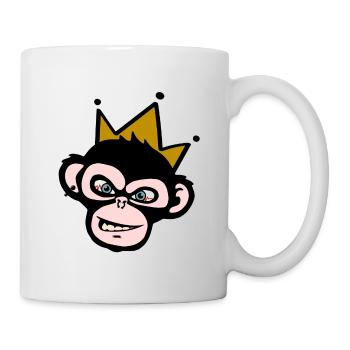 Verrückter Affe - crazy ape - Tasse - Weiß - Rechts