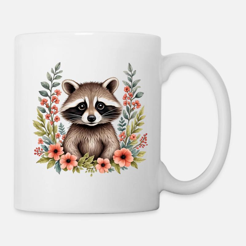 Niedlicher Waschbär - Tasse - Weiß