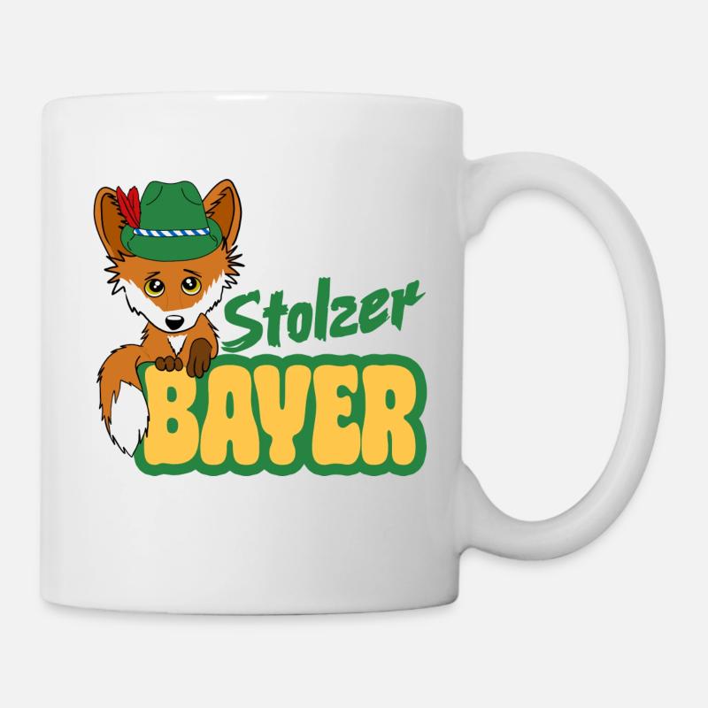 Proud Bavarian - Fox with Bavarian Hat - Mug - white