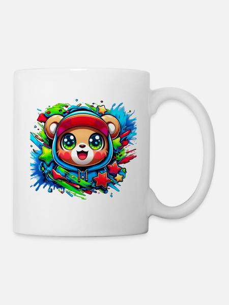 Graffiti bébé ourson - Mug blanc - blanc