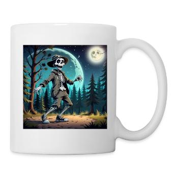 Mysterious Skeleton in Hat and Jacket - Mug - white - Right