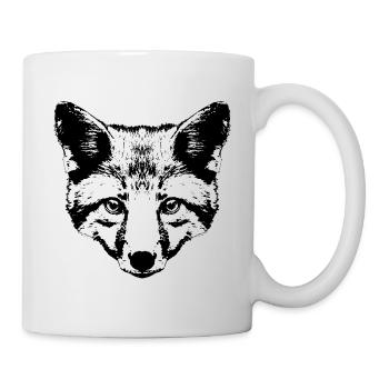 Graphique Tête de Renard - Mug blanc - blanc - Droite