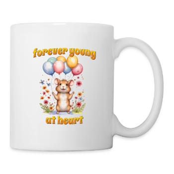 Forever young at heart, happy bday! - Mug - white - Right