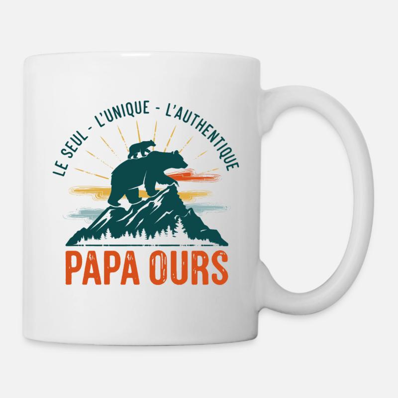 PAPA OURS - Mug blanc - blanc