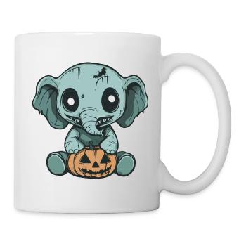 Elefant Halloween Lustig Zombie - Tasse - Weiß - Rechts