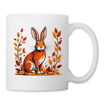 Herbst-Kaninchen - Tasse - Weiß - Rechts