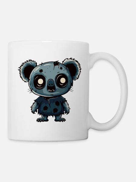 Koala Halloween Drôle Zombie - Mug blanc - blanc