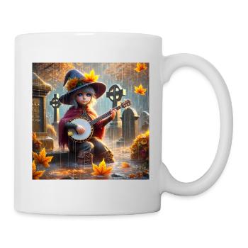 The Blue-Eyed Witch and her Magic Banjo - Mug - white - Right