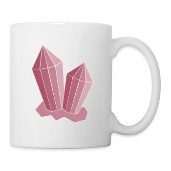 Kristall Rosa - Tasse - Weiß - Rechts