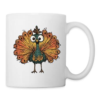 Peacock Bird Halloween Funny Zombie - Mug - white - Right