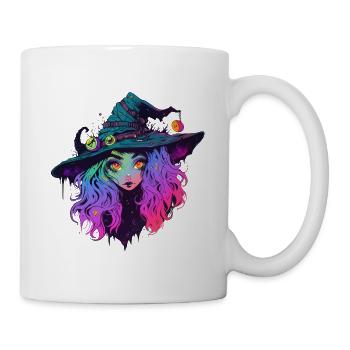 Cute Witch Halloween cartoon anime - Mug - white - Right