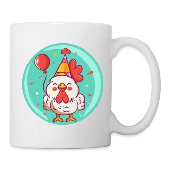 Hahn Geburtstag Baby - Tasse - Weiß - Rechts