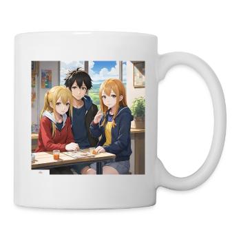 Anime Art Kurs Freunde - Tasse - Weiß - Rechts