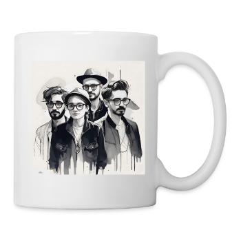 Freunde Tusche Porträt - Tasse - Weiß - Rechts