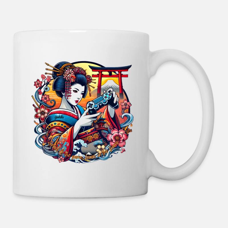 Yukiko Geisha: Grace in the Game - Tasse - Weiß