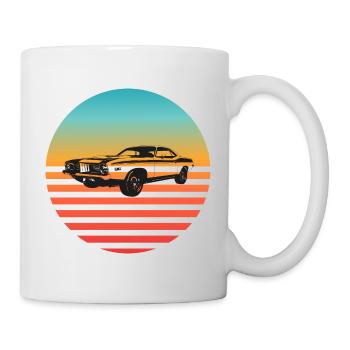 Retro Muscle Car Sunset Vibes - Mug - white - Right