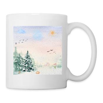 Winter Wonderland Snowy Landscape - Mug - white - Right