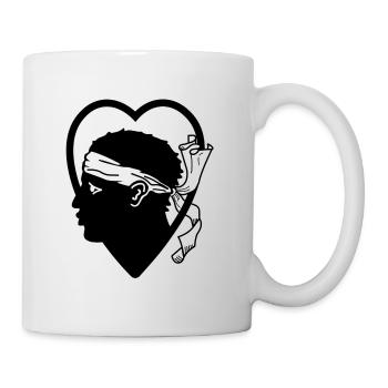 Corse de cœur - Mug blanc - blanc - Droite