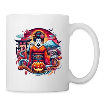 Yukiko Geisha: Halloween Beauty & Mystery - Tasse - Weiß - Rechts