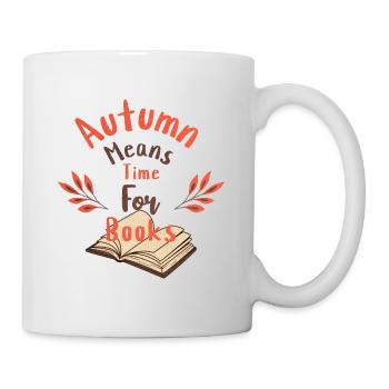 Reading books Autumn - Mug - white - Right
