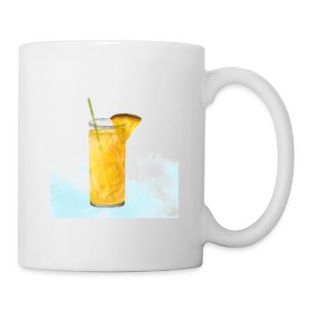 Tropical Pineapple Drink - Watercolour Summer Art - Mug - white - Right