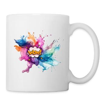 Bold Pop Art Explosion with "Wow" Text - Mug - white - Right