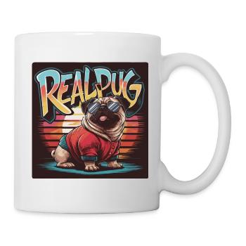 Mops Hundehalter Mops Pugs Real Pug - Tasse - Weiß - Rechts